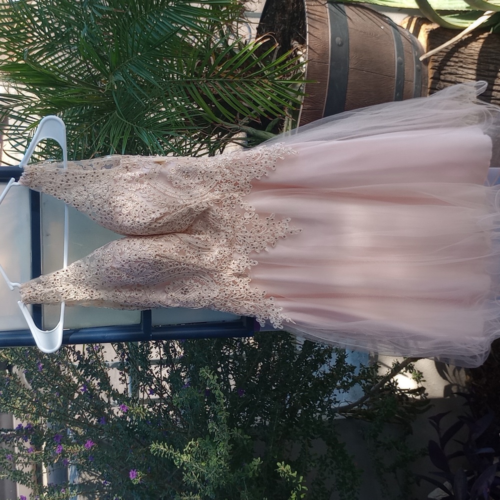 Peach color dress